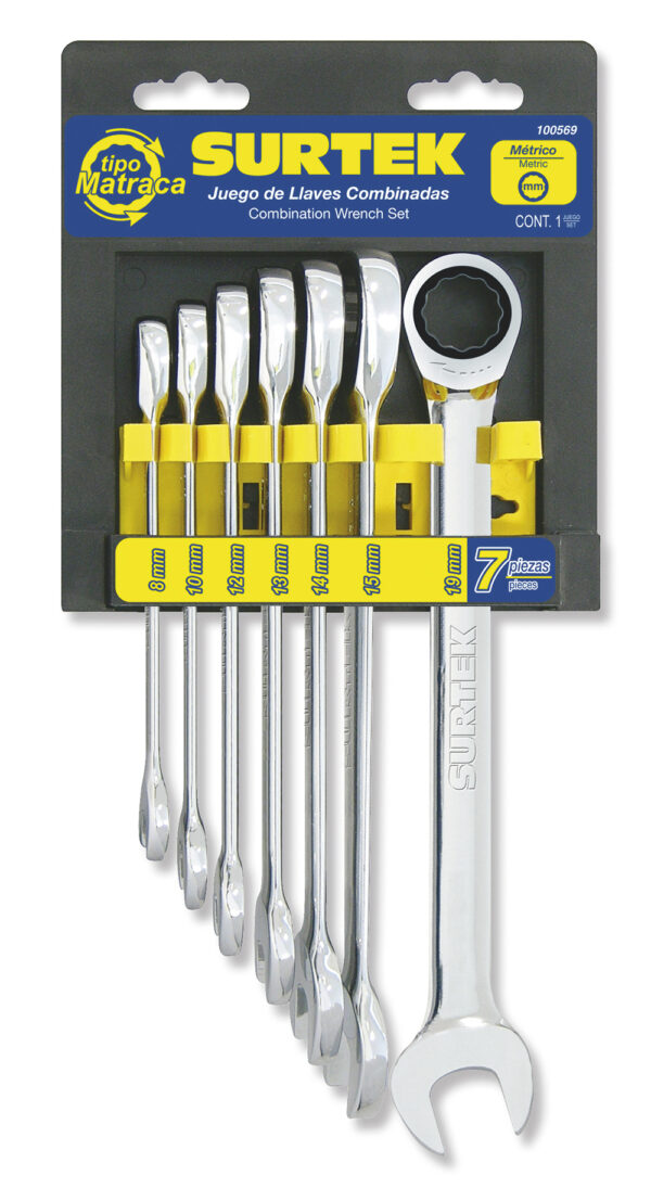JGO 7 LLAVES COMB MATRACA MET