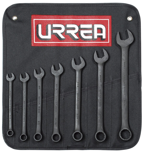 JGO 7PZ LLAVE COMB STD BLACK URREA