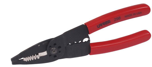 PINZA PELACABLE 298 8-1/4" URREA 10-22 AWG PONCHA TERMINALES