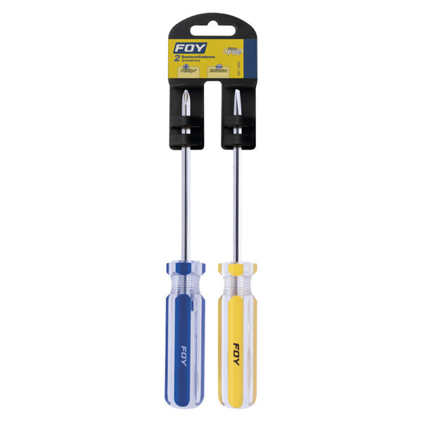 JUEGO DESARMADORES 2PZ PVC 3/16X4 2DP34 FOY