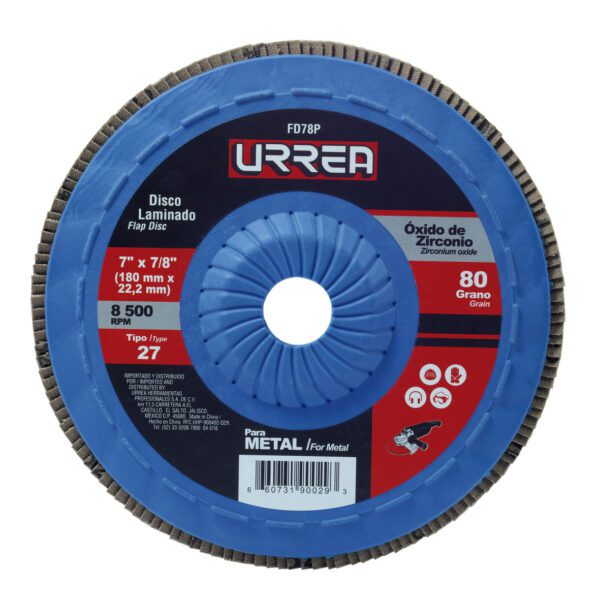 DISCO LAMINADO 7 FD78P URREA   GRANO 80