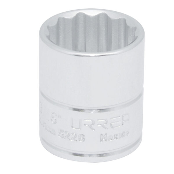 DADO 3/8X13/16" URREA 522612 PTS CORTO CROMADO