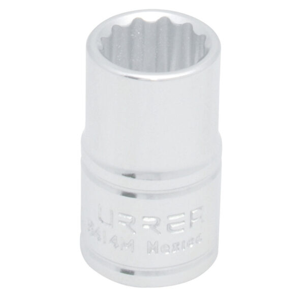 DADO 1/2"X14MM URREA 5414M12 PTS CORTO CROMADO