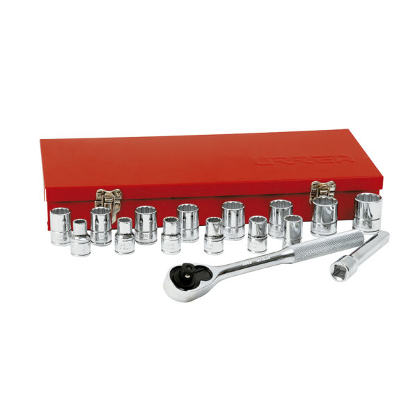 AUTOCLE METRICO 17PZA 54208URREA CON CUADRO DE 1/2"