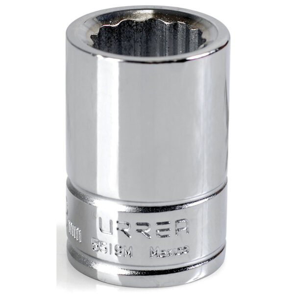 DADO 3/4"X19MM URREA 5519M12 PTS CORTO CROMADO