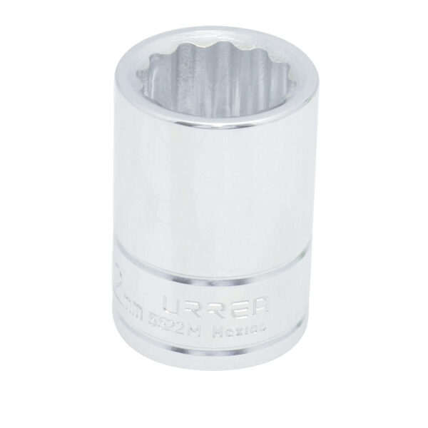 DADO 3/4"X22MM URREA 5522M12 PTS CORTO CROMADO