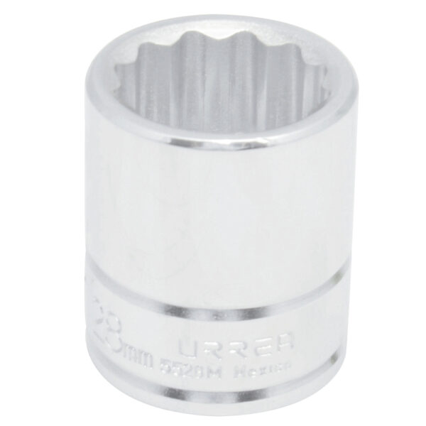 DADO 3/4"X26MM URREA 5526M12 PTS CORTO CROMADO