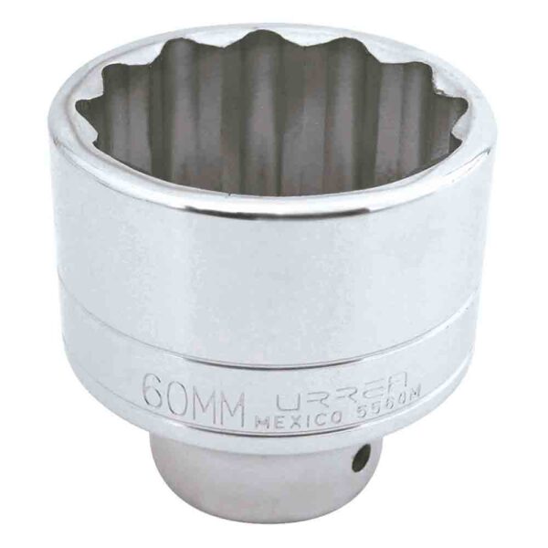 DADO 3/4"X60MM URREA 5560M12 PTS CORTO CROMADO