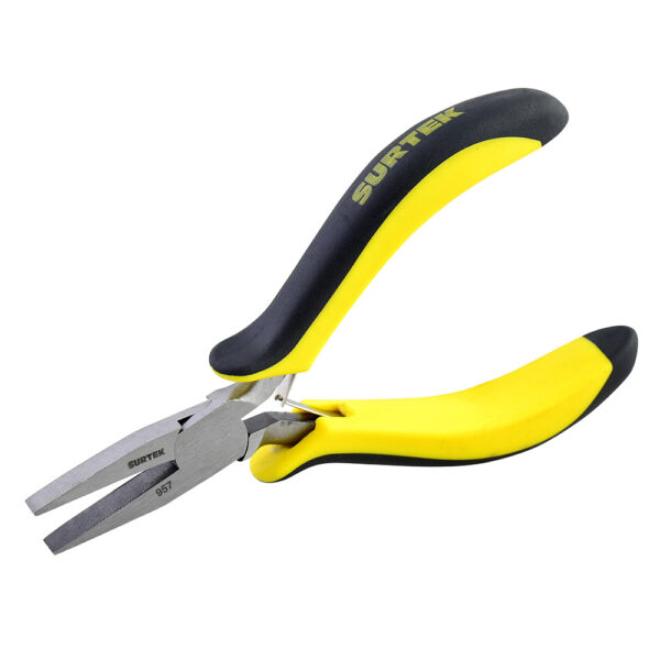 PINZA MINI PUNTA PLANA 957 4-3/4" SURTEK P/ELECTRONICA