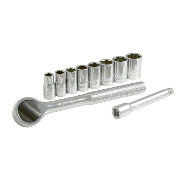 AUTOCLE METRICO 10PZA A03MSURTEK CON CUADRO DE 1/4"