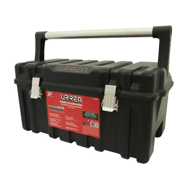 CAJA PLASTICO CPU20 URREA C/BROCHE MET Y CHAROLA 21X11X10