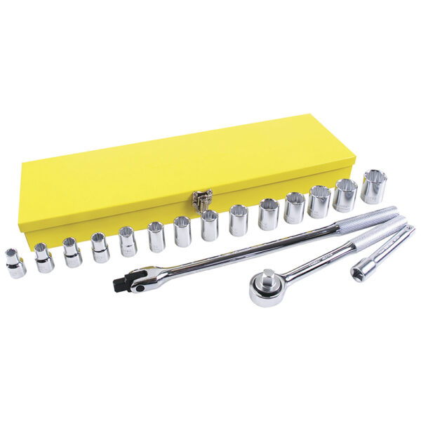 AUTOCLE METRICO 17PZA F09MSURTEK CON CUADRO DE 1/2"