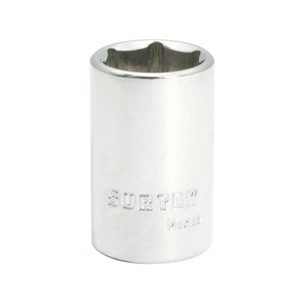 DADO 1/2"X17MM SURTEK F5817HM6 PTS CORTO CROMADO