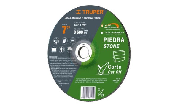 DISCO ABT-418 3.2MM 7 TRUPER P/CORTE PIEDRA