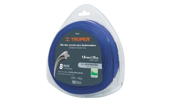 HILO HTA-65 1.6MM 15M TRUPER TIPO CRUCETA P/DESBROZADORA