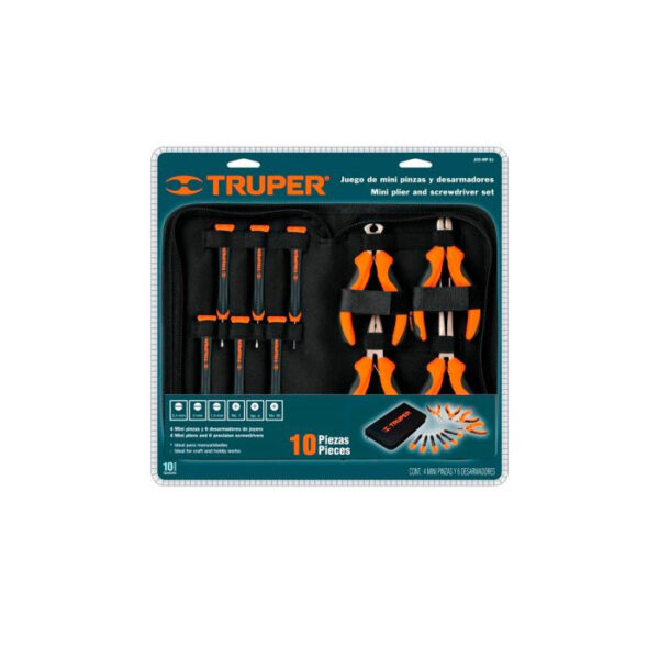 JGO 6 PZ DESARMADOR JGO-MP-DJTRUPER JOYERO Y 4 MINI PINZAS