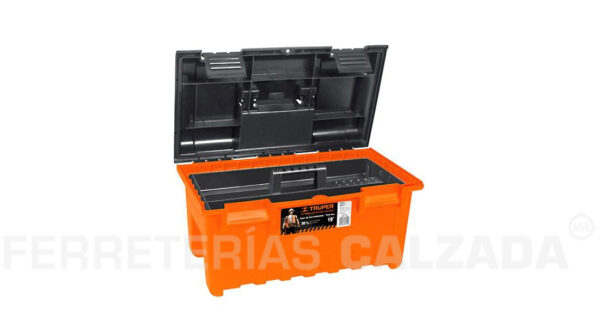 CAJA CHA-19N 19X10 1/2X10 TRUPER P/HTA AMPLIA NARANJA