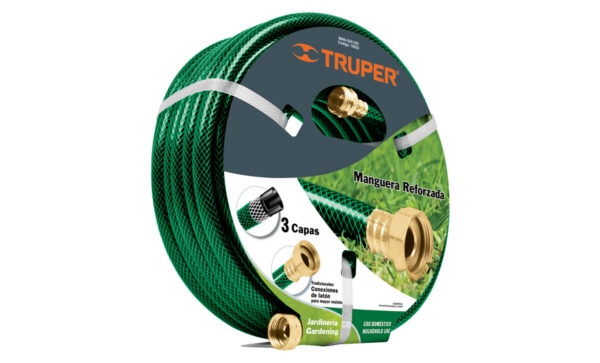 MANGUERA MAN-15X1/2R 1/2TRUPERREF 3 CAPAS 15 MT CONEX METAL