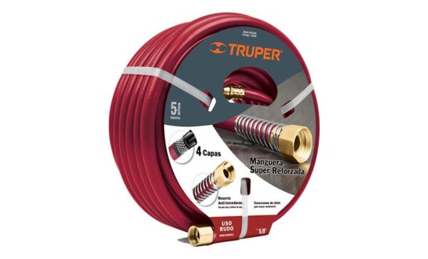MANGUERA MAN-20X5/8X 5/8TRUPERREF 4 CAPAS 20 M CONEX METAL