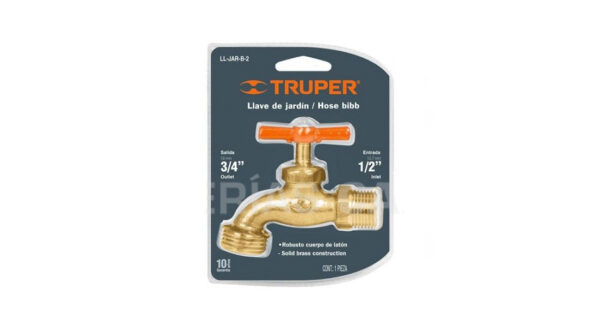 LLAVE JARDIN LL-JAR-B-2 1/2 TRUPER DE LATON P/MANGUERA