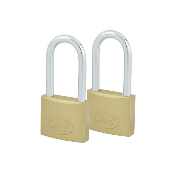 CANDADO LATON 25MM L20S25EBLOCK C/2PZ LARGO